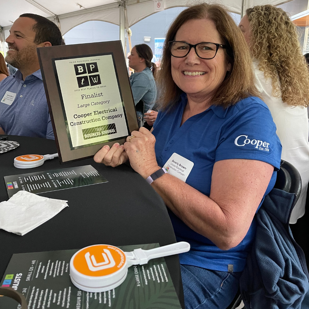 Greensboro Headquartered Cooper Electrical Wins “Best Places to 